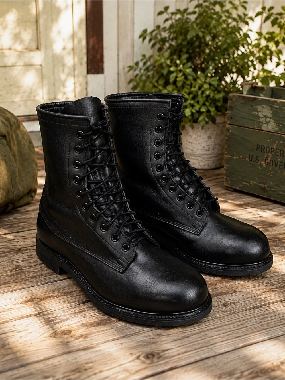 Vintage 1994 Wolverine US Military Steel Toe Combat Boots 9R